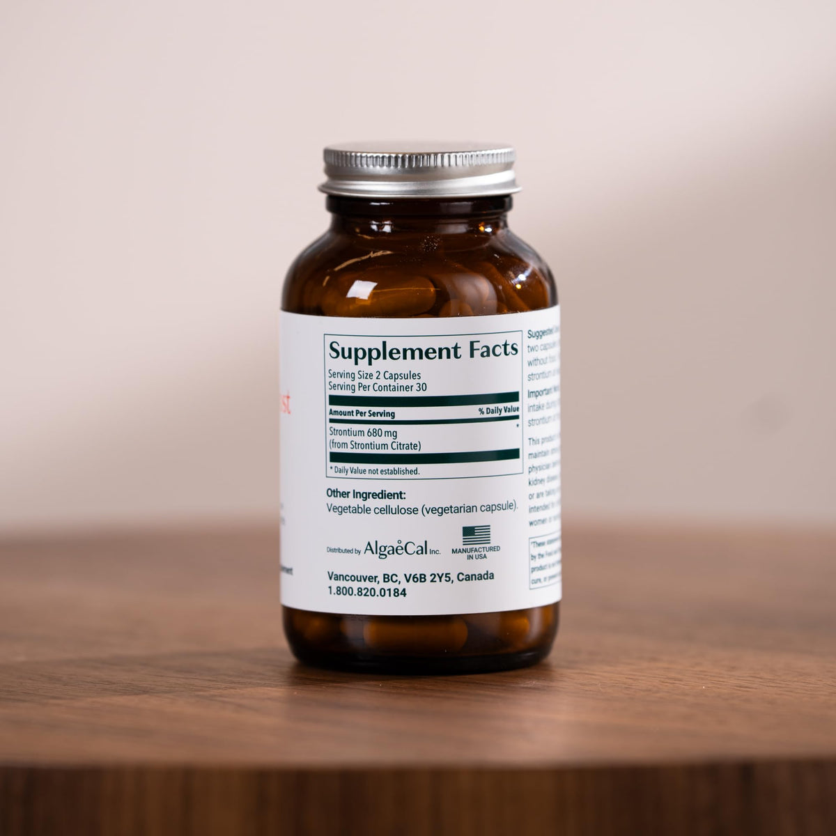 ALGAECAL Strontium gélules, composition nutritionnelle
