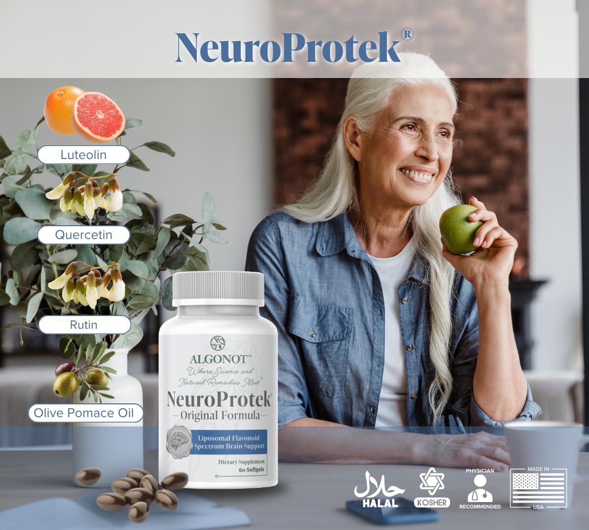Algonot NeuroProtek® capsules molles en gros plan