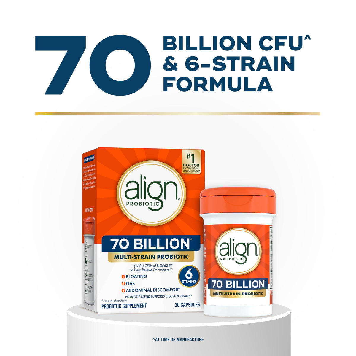 Align Probiotic 70 Milliards CFU 30 Capsules emballage