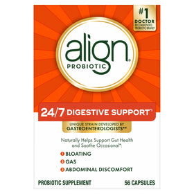 Align Probiotic Capsules, vue arrière de l'emballage
