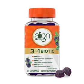 Align Probiotic Gummies 3-en-1 boîte de 50 gummies saveur mûre