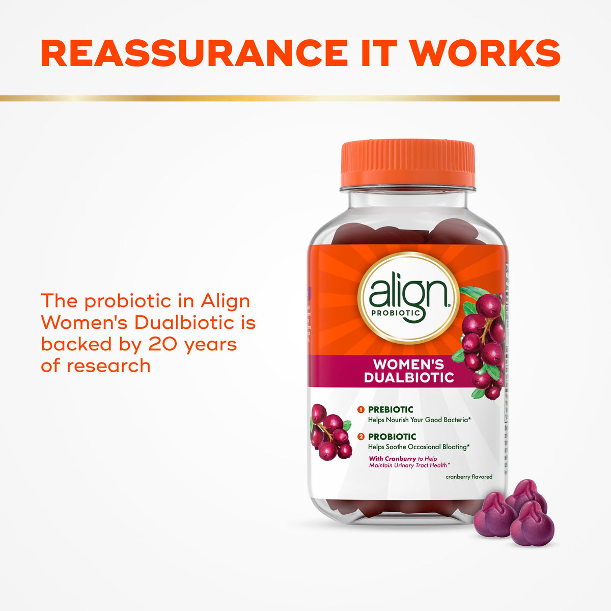 Align Probiotic Gummies, étiquette du produit