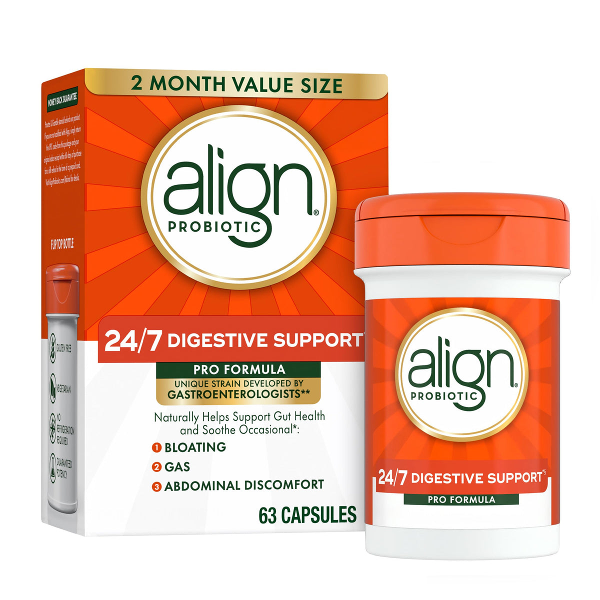 Align Probiotic Pro Formula 63 capsules front view