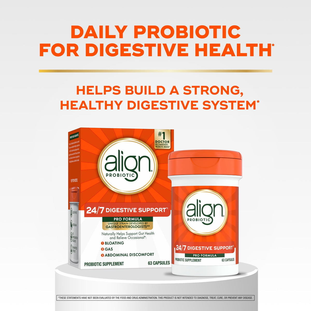 Align Probiotic Pro Formula bottle with desiccant