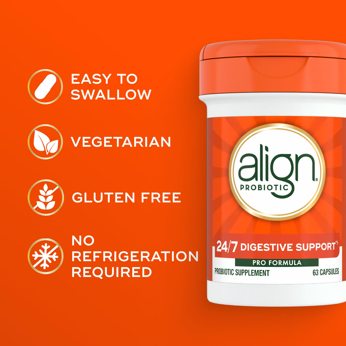Align Probiotic Pro Formula capsule in hand