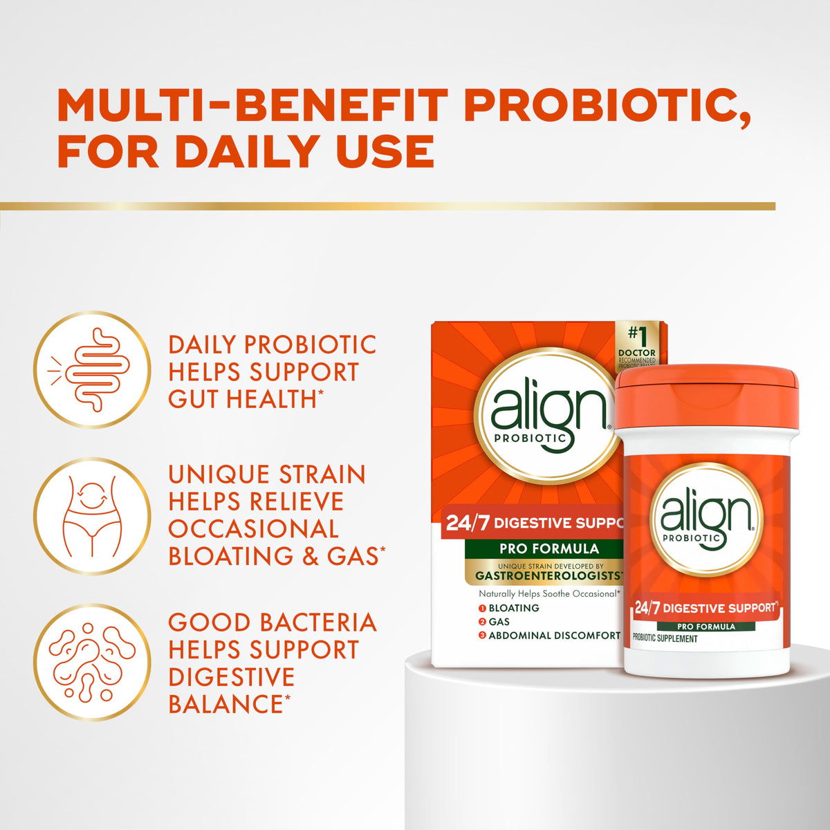 Align Probiotic Pro Formula packaging side view