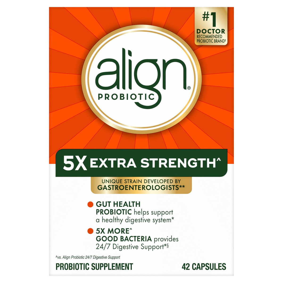 Align Probiotique Extra Fort capsules dans un environnement de vie