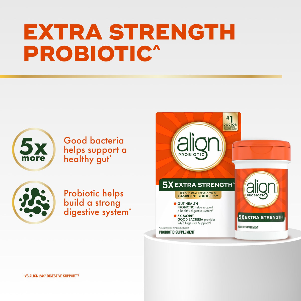 Align Probiotique Extra Fort flacon avec capsules