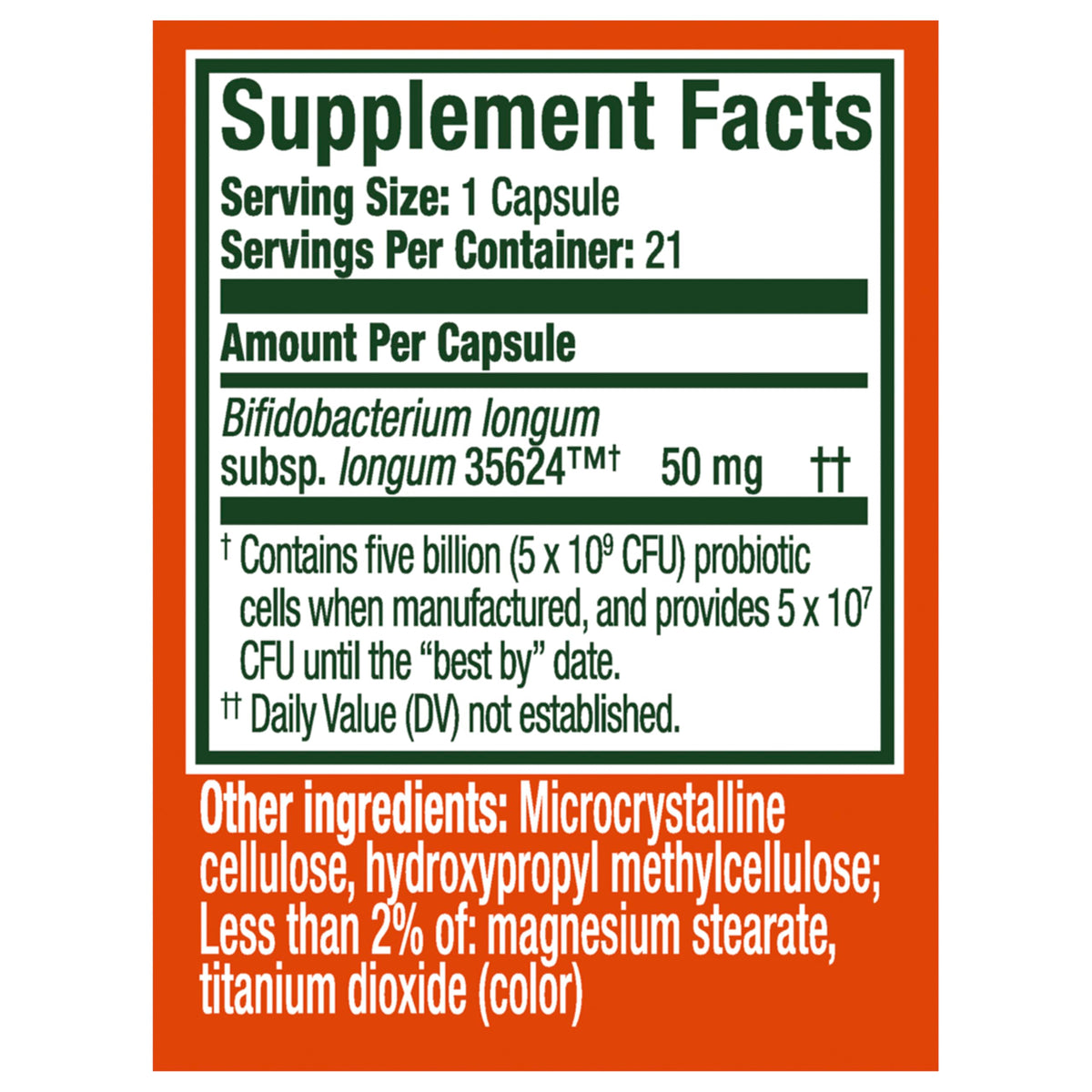 Align Probiotique Extra Fort sur une table