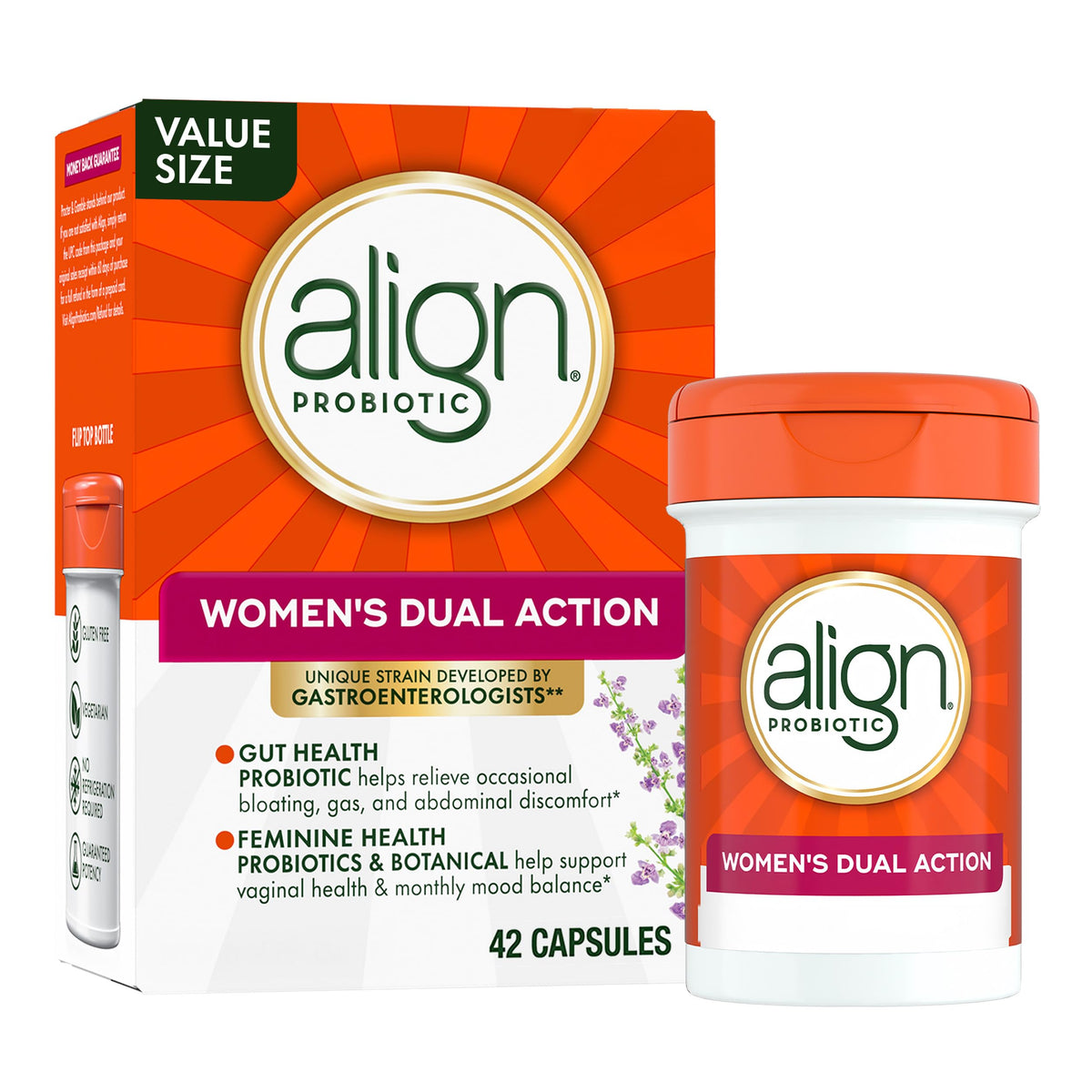 Align Probiotiques Femme Dual Action 42 capsules vue avant