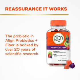 Align Probiotiques + Fibres Gummies, présentation en lifestyle
