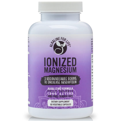 Alkaline for Life Magnésium ionisé 110 mg, 60 capsules, vue avant