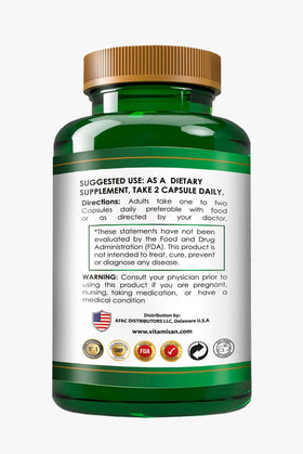All Nue Anamu 1250mg 120 capsules côté