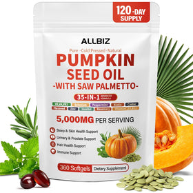 ALLBIZ Huile de Pépin de Citrouille capsules softgels vue de face