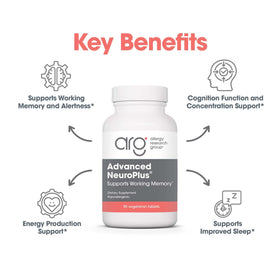 Allergy Research Group Advanced NeuroPlus avec des ingrédients naturels en arrière-plan
