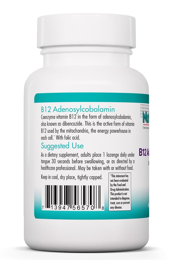 Allergy Research Group B12 Adenosylcobalamin 3000 mcg composition des ingrédients