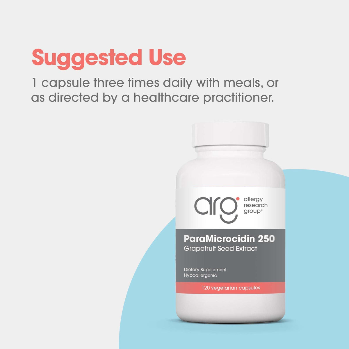 Allergy Research Group - capsules de ParaMicrocidin sur une table