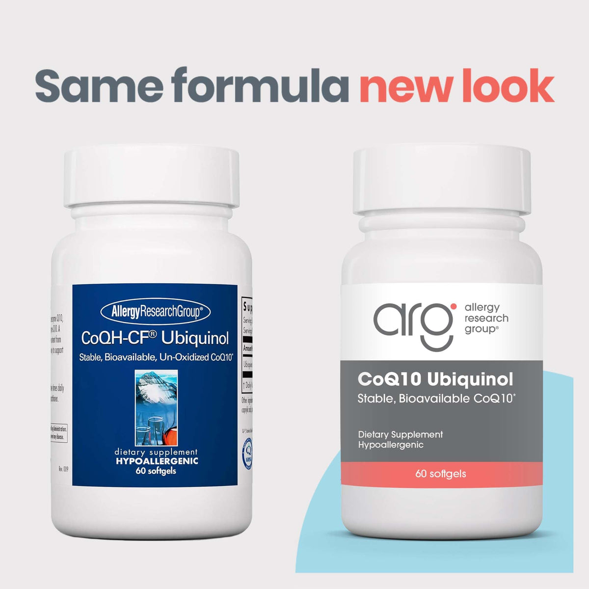 Allergy Research Group CoQ10 Ubiquinol 100 mg avec emballage