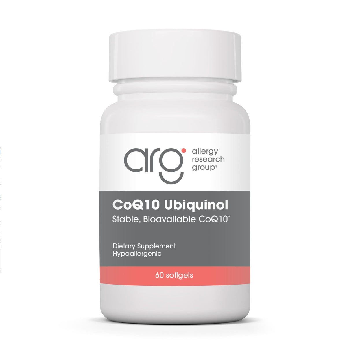 Allergy Research Group CoQ10 Ubiquinol 100 mg capsules végétariennes avant