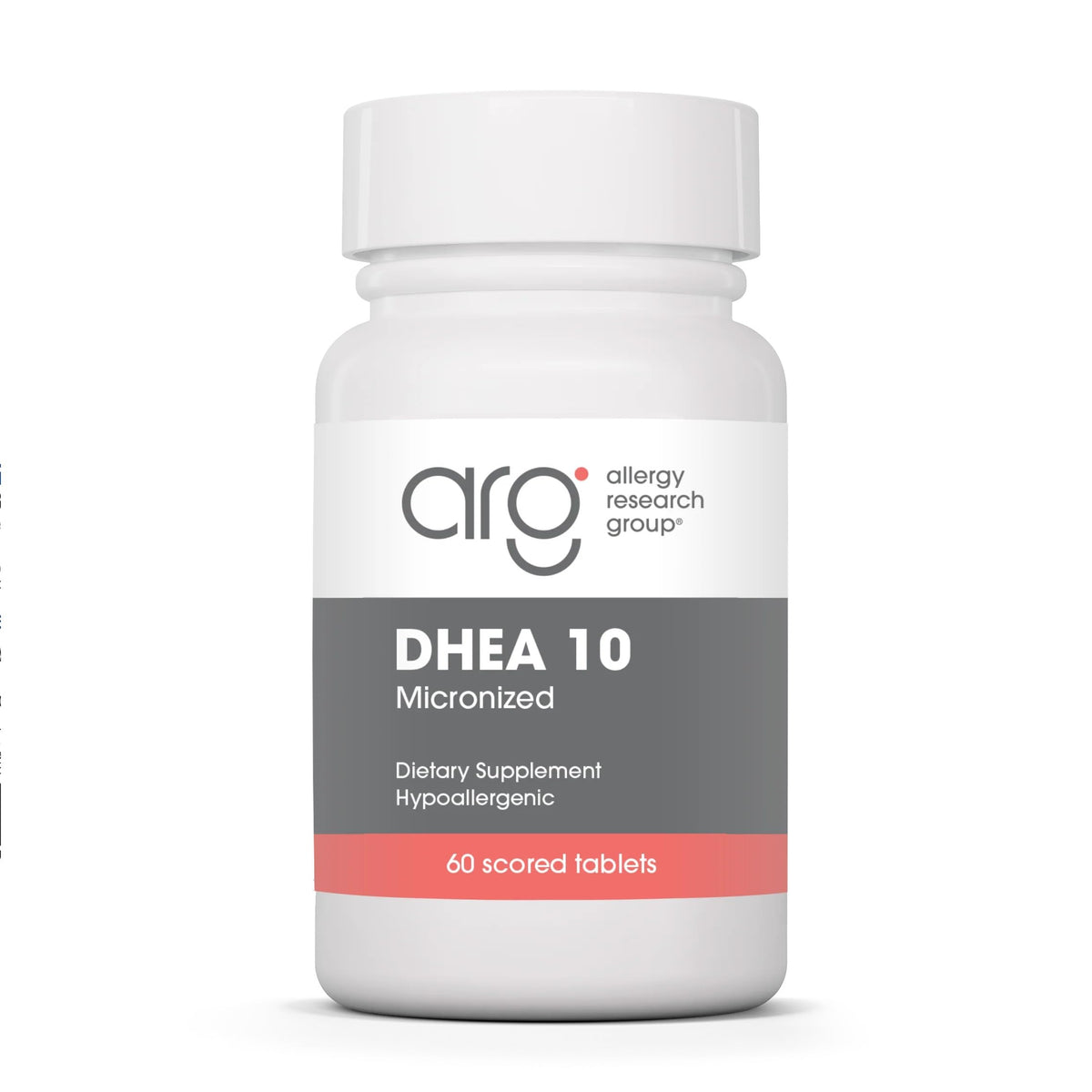 Allergy Research Group DHEA 10 mg 60 Capsules vue de face