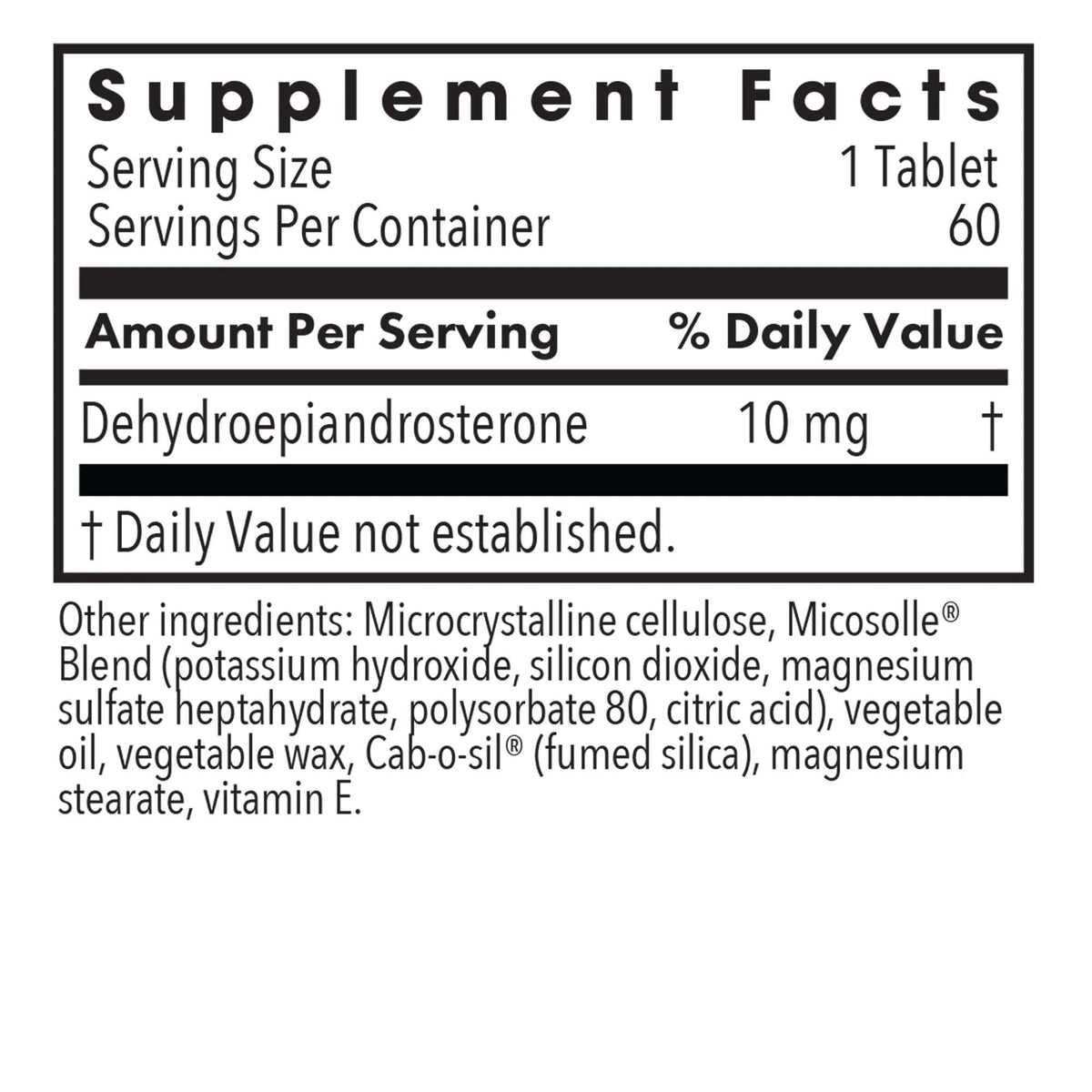 Allergy Research Group DHEA 10 mg emballage
