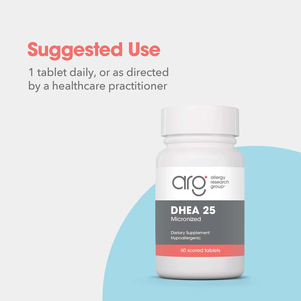 Allergy Research Group DHEA 25 mg capsule vue de près