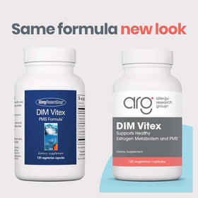Allergy Research Group DIM Vitex capsules sur une table