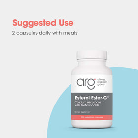 Allergy Research Group Ester C 200 Capsules montrant l'angle supérieur
