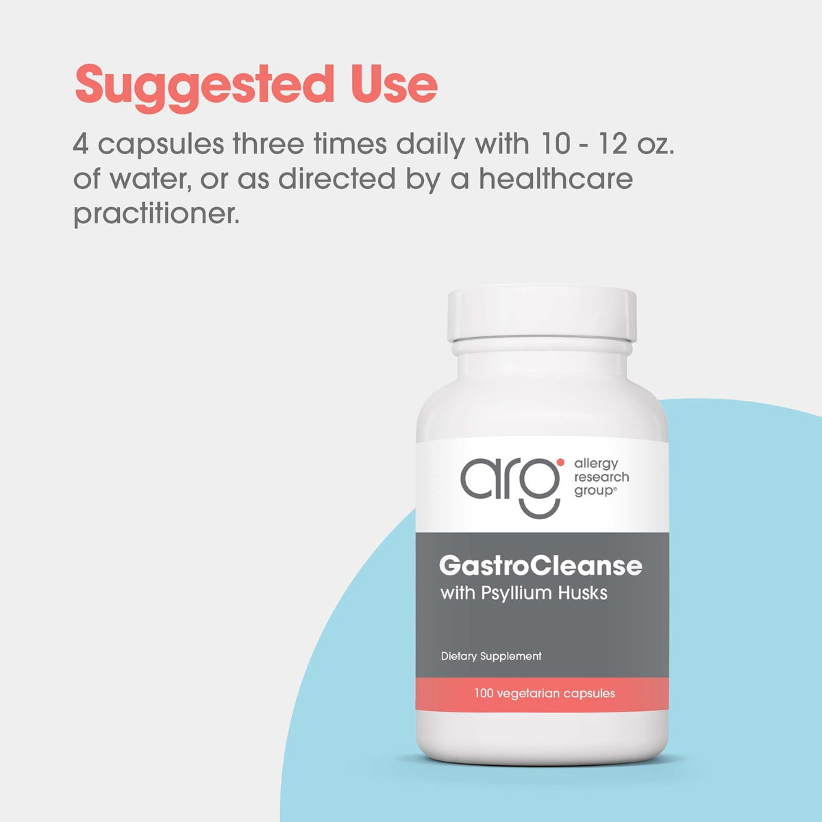 Allergy Research Group GastroCleanse avec un verre d'eau