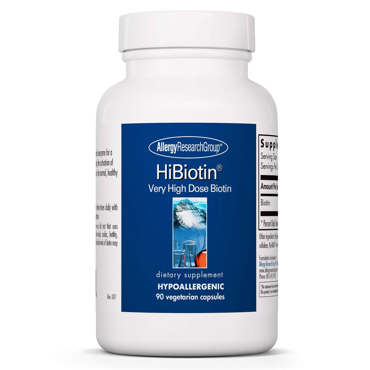 Allergy Research Group HiBiotin 100 mg capsules vue de face