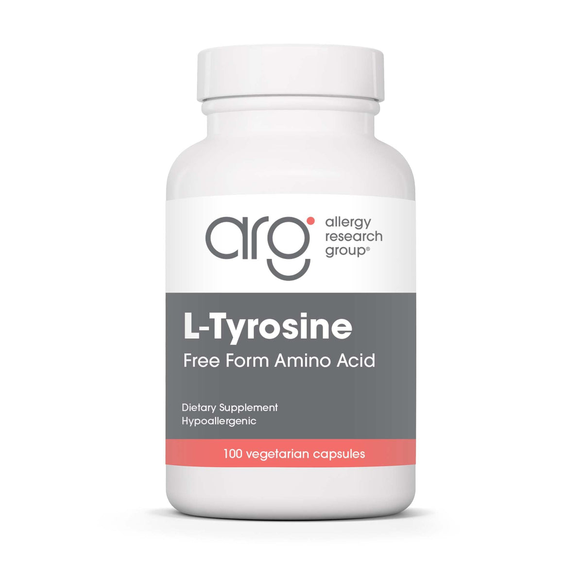 Allergy Research Group L-Tyrosine 500 mg 100 Capsules, vue de face