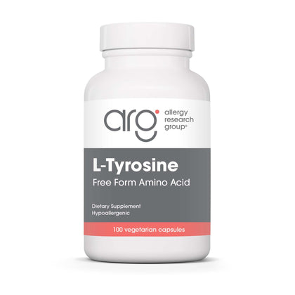 Allergy Research Group L-Tyrosine 500 mg 100 Capsules, vue de face