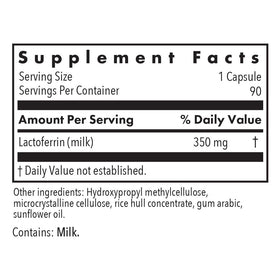 Allergy Research Group Laktoferrin 350 mg 90 capsules packaging