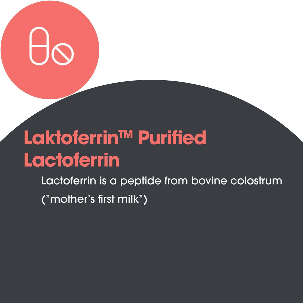 Allergy Research Group Laktoferrin 350 mg capsules on a table
