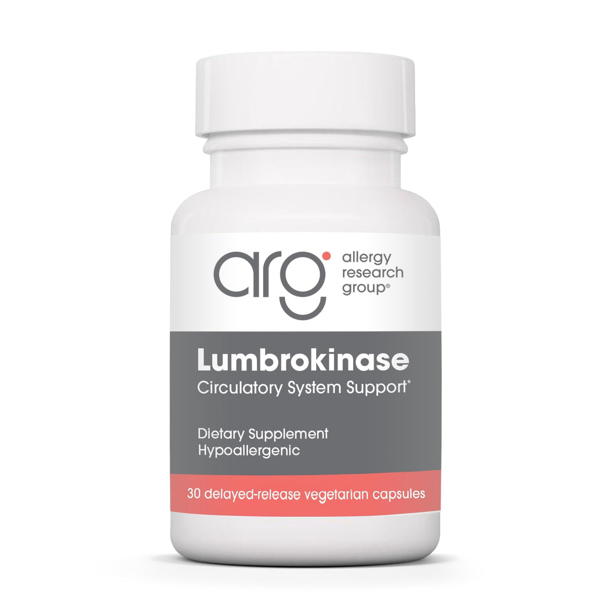 Allergy Research Group Lumbrokinase 32 mg capsules front view