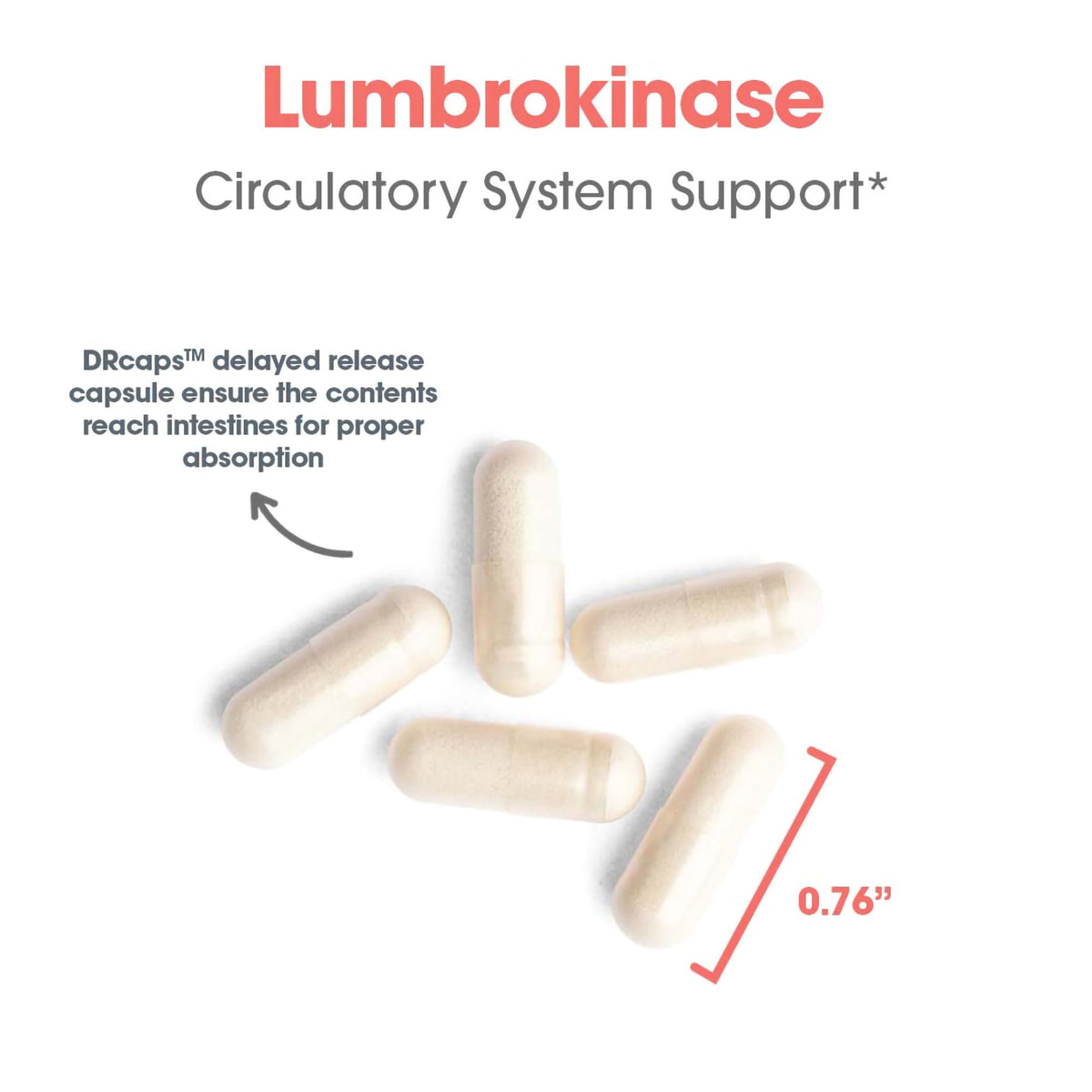 Allergy Research Group Lumbrokinase 32 mg capsules on a wooden table