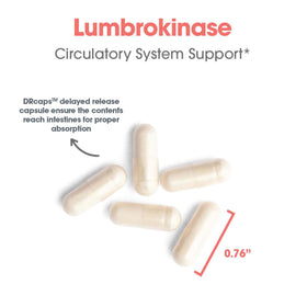 Allergy Research Group Lumbrokinase 32 mg capsules on a wooden table