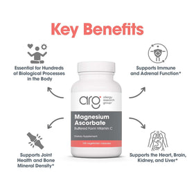 Allergy Research Group Magnesium Ascorbate 1000 mg capsules on a table