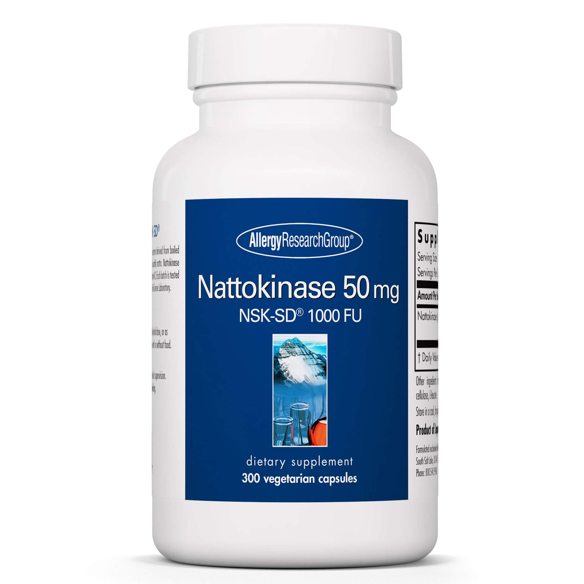 Allergy Research Group Nattokinase 50 mg capsules, vue de face