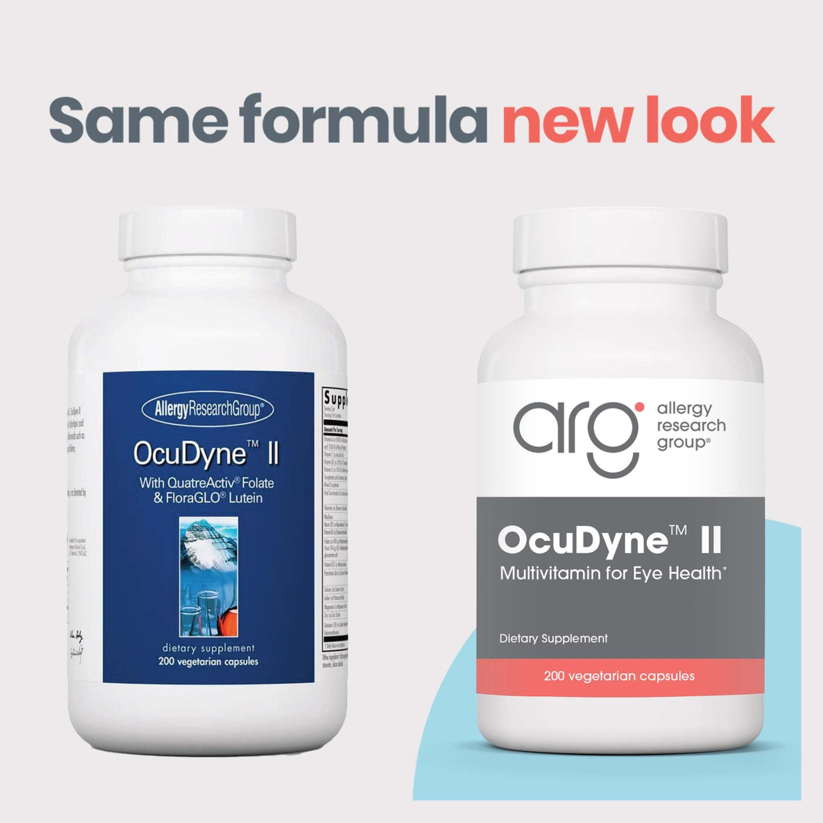 Allergy Research Group OcuDyne II Complément pour la Santé des Yeux 200 Capsules vue arrière