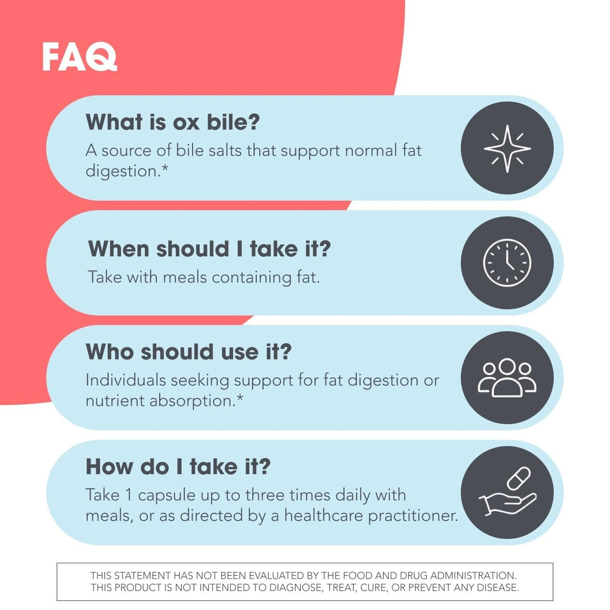 Allergy Research Group Ox Bile 500 mg 100 Capsules - présentation