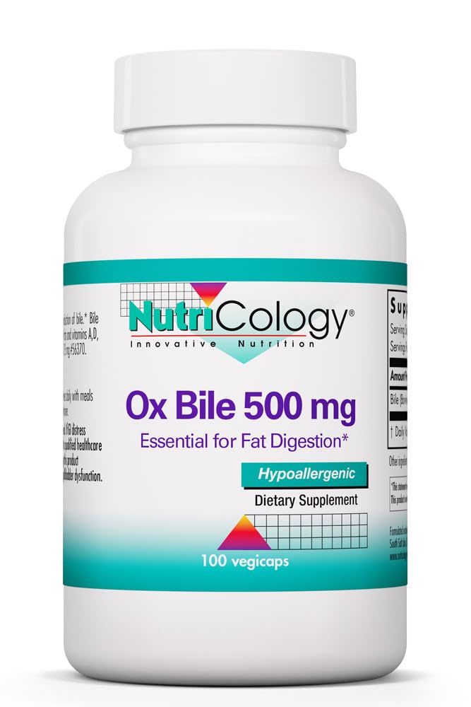 Allergy Research Group Ox Bile 500 mg 180 Capsules vue avant