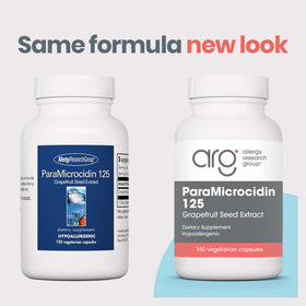 Allergy Research Group ParaMicrocidin Extrait de Pépins de Pamplemousse 250 mg, 150 Capsules - emballage