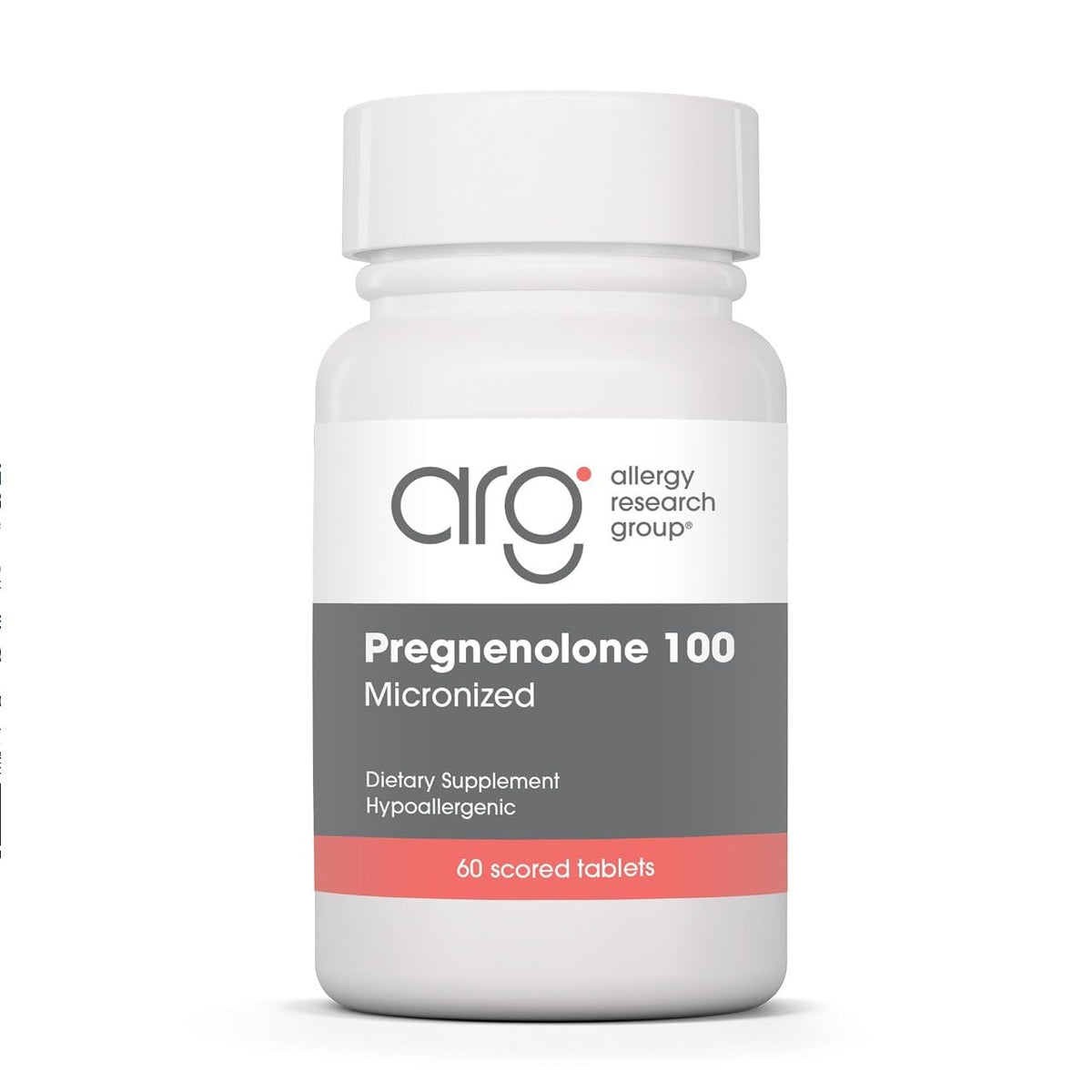 Allergy Research Group Pregnenolone 100 mg comprimés, vue de l'emballage