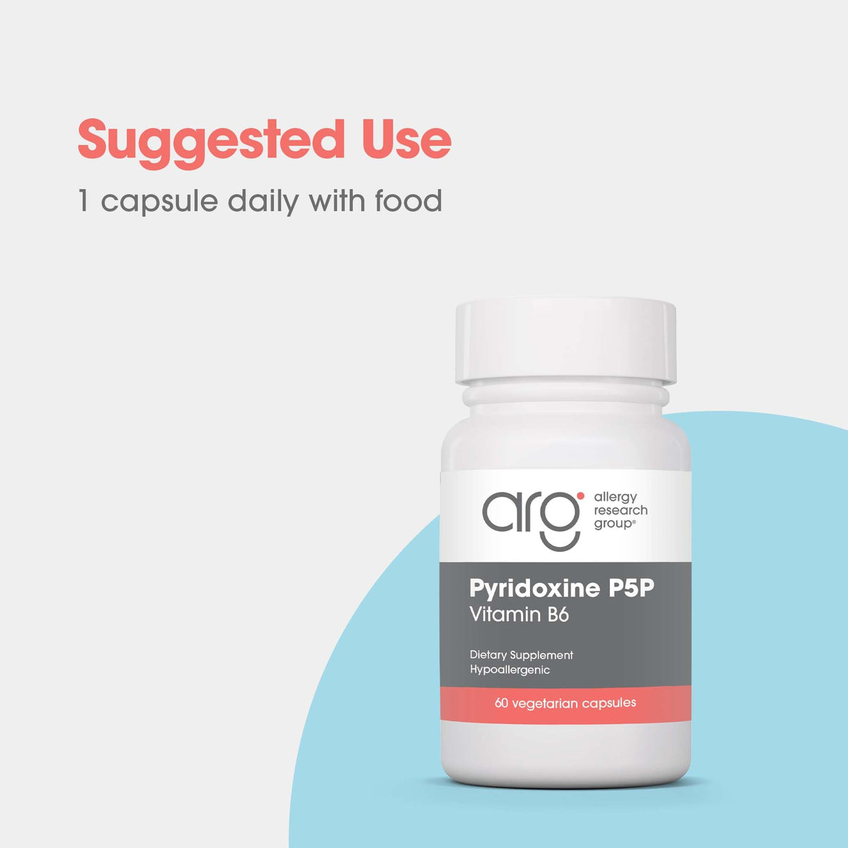 Allergy Research Group Pyridoxine P5P 60 Capsules côté droit