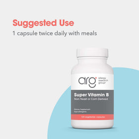 Allergy Research Group Super Vitamin B Complex 120 capsules in a lifestyle setting