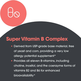 Allergy Research Group Super Vitamin B Complex 120 capsules packaging detail