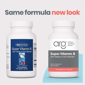 Allergy Research Group Super Vitamin B Complex 120 capsules side view