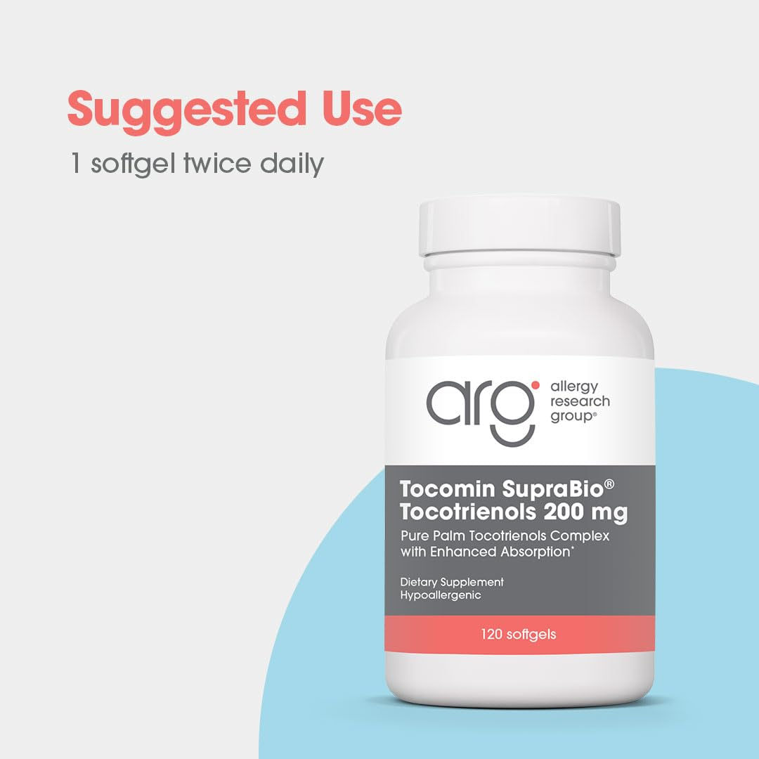 Allergy Research Group Tocomin SupraBio Tocotrienols 200 mg gélules côté