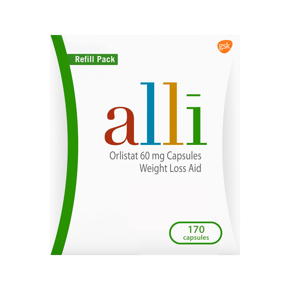 alli Complément Alimentaire 60 mg Capsules 170 Comp. vue avant